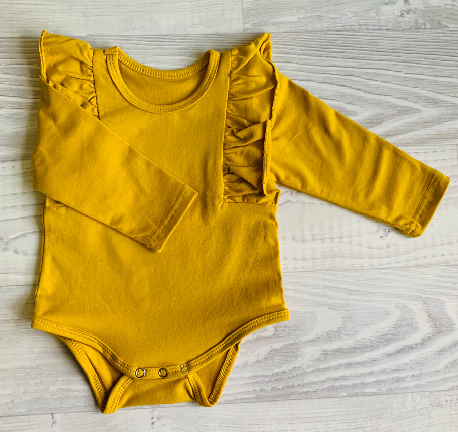 Ruffle Romper / Top - Mustard