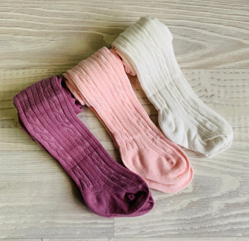 Winter Tights 3 Pack - Purple, Pink and White