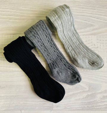 Winter Tights 3 Pack - Black, Grey and Light Grey