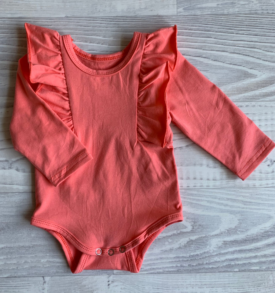 Ruffle Romper / Top - Coral