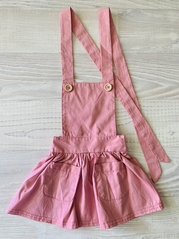 Pinafore Dress - Dusty Pink